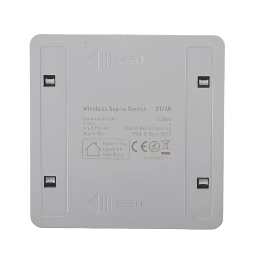 Zopsc Wireless Scene Switch, ZigBee Smart Wall Switch, 4-Way Panel with Mobile Phone APP Control, Intelligent Scene Controller for Home Automation