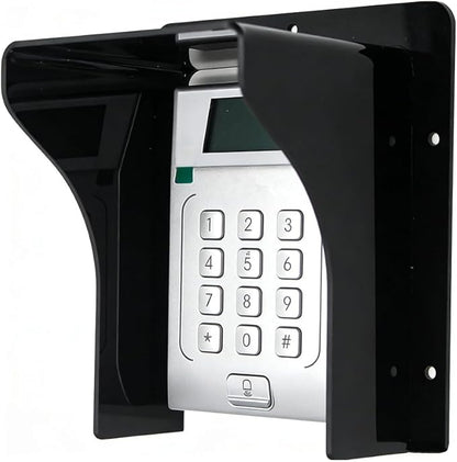 Doorbell Rain Cover Weatherproof for Ring Nest Video Doorbells, Universal Keypad Cover Protector for Outside Camera Door, Gate Access Control, Doorbell & Fingerprint Lock (M - Black Without lid)