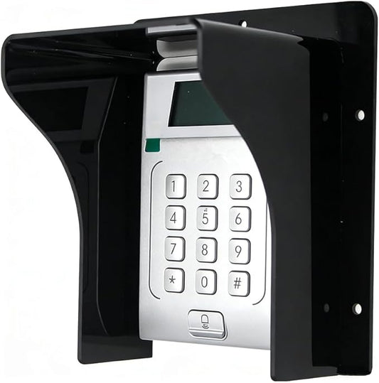 Doorbell Rain Cover Weatherproof for Ring Nest Video Doorbells, Universal Keypad Cover Protector for Outside Camera Door, Gate Access Control, Doorbell & Fingerprint Lock (M - Black Without lid)