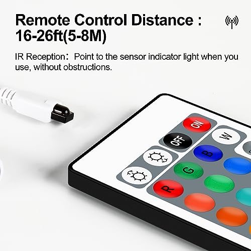 24 Key IR Wireless Remote Control, RGB LED Strip Controller
