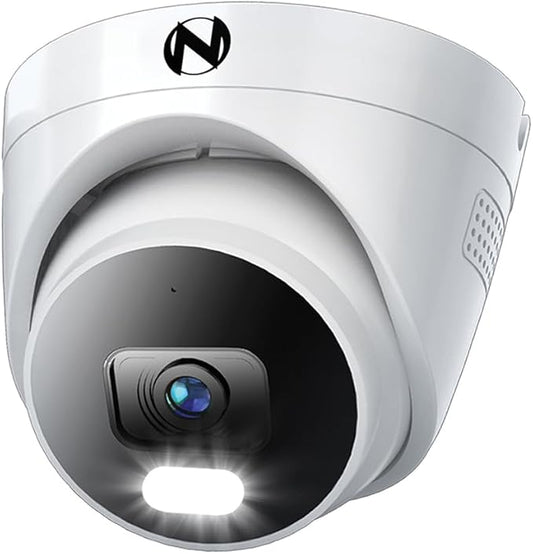 Night Owl Add On Wired IP 4K HD Indoor/Outdoor Deterrence Dome Camera with 2-Way Audio (1-Pack) - Camera Cable Not Included (Requires Compatible NVR - Sold Separately)
