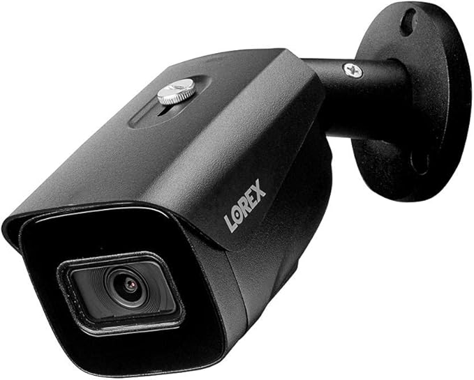 Lorex 4K (8MP) Smart IP Bullet Security Camera with Listen-in Audio and Real-Time 30FPS Recording - Black