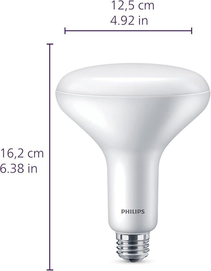 PHILIPS LED 65W BR40 1-Pack Ultra Definition Daylight (5000K) 800 Lumen (10W = 65W) Dimmable Frosted Flicker-Free Light Bulb
