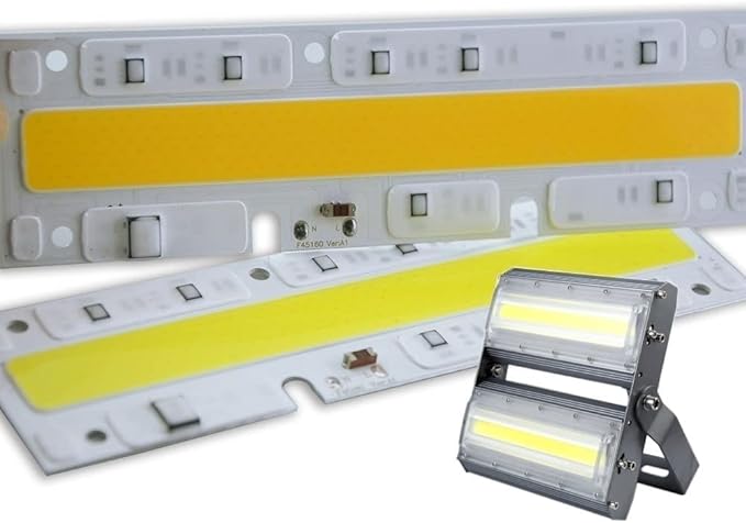 Pack of 2, LED Diode Array Matrix Chips 30W/50W/150W AC110V Smart IC Spotlight Projector Floodlight Light Source Household Bulbs(Warm White 110V,30W)