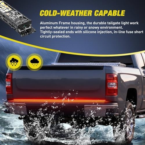 Nilight Truck Tailgate Light 48" Aluminum Frame Triple Row 780 LED Strip