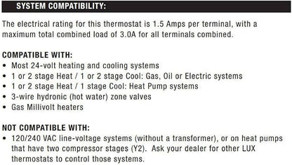 LTX9100U Programmable 7-Day Thermostat, 2-Heat/2-Cool