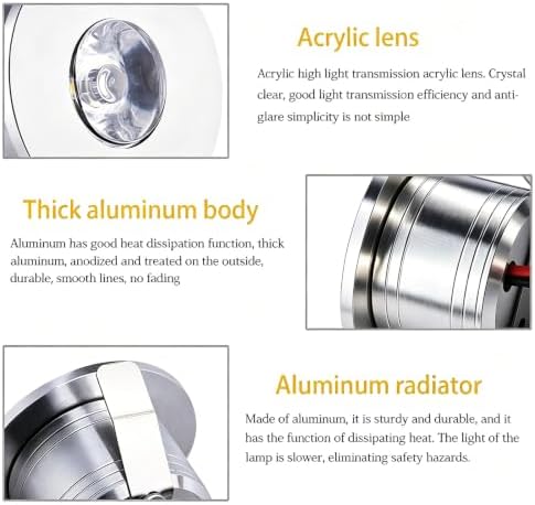 5pcs 1W 1 Inch Recessed LED Lights Mini Recessed LED Lights AC 110V