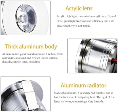 5pcs 1W 1 Inch Recessed LED Lights Mini Recessed LED Lights AC 110V