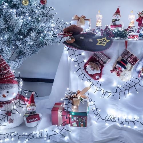 BHCLIGHT 50FT 1000LED Cluster Christmas Lights with Remote, Cool White