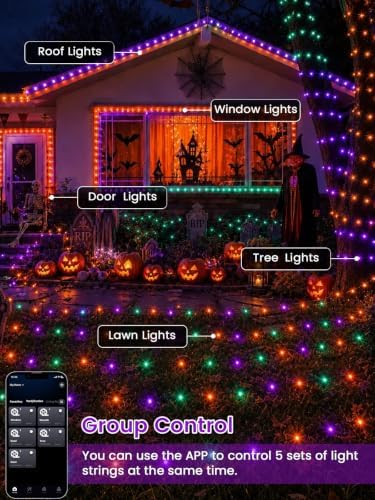 600 LED Smart RGB Color Changing String Lights APP & Remote for Halloween