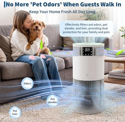 Smart Air Purifier for Home Large Room up to 3000 Ft² & Washable Pre-Filter