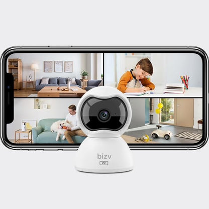 2K Indoor Security Camera,2.4Ghz WiFi for Home SecurityAI Human Detection, Phone App for Pet/Baby Monitor.Two-Way Audio,Night Vision,24/7 SD Card Storage (L2)