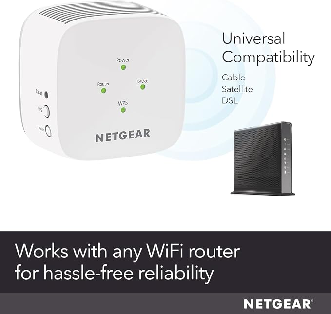 NETGEAR WiFi Mesh Range Extender (EX5000) - Covers up to 1,000 sq.ft. and 15 Devices with AC1200 Dual Band Wireless Signal Booster & Repeater (up to 1200 Mbps Speed) – Compact Wall Plug Design