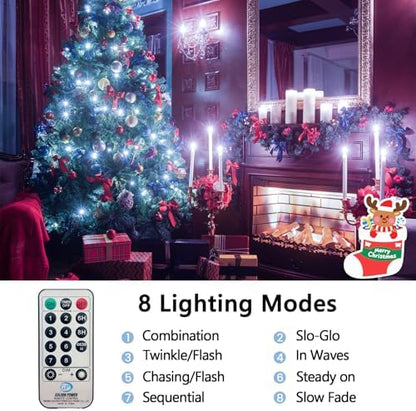 BHCLIGHT 50FT 1000LED Cluster Christmas Lights with Remote, Cool White