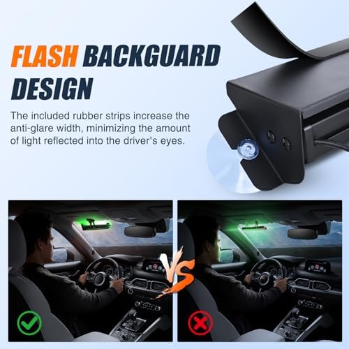Nilight 8LED Green White Traffic Advisor Strobe Light Bar Hazard Safety