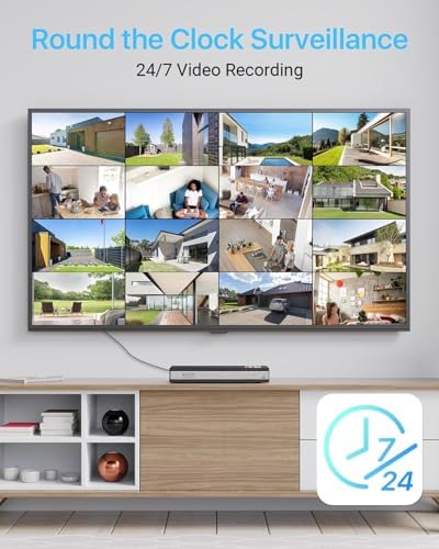ZOSI 16CH 4K PoE Security Camera System, 8pcs Wired 5MP PoE Metal Cameras