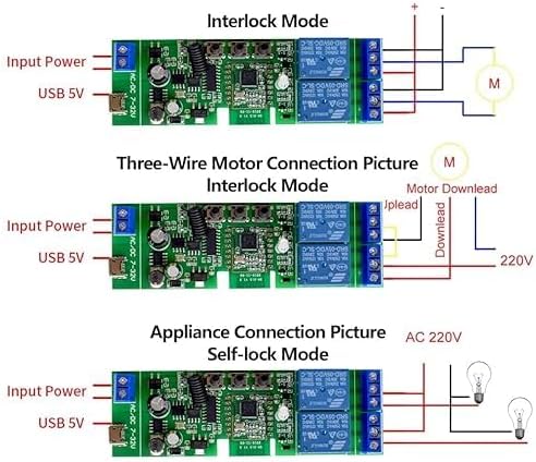 Zigbee 2 Channel 5V 12V Smart Relay Switch,Adjustable Self Lock and Momentary Interlock Working Mode,Works with Tuya eWelink Zigbee Gateway, Alexa, Google Home (ZigBee Hub Required)