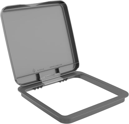 Rev-A-Shelf 27 Qt Under Sink Garbage Can Lid for Kitchen and Bathroom Cabinet, Replacement Trash Bin Lid Only, Metallic Silver, RV-1024-LID-17-1-40