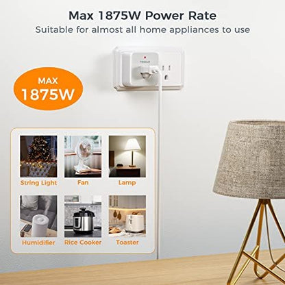 TESSAN Remote Control Outlet, 1 Remote + 1 Outlet