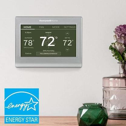 Honeywell Home RTH9585WF1004 Wi-Fi Smart Color Thermostat,7 Day Programmable,Touch Screen,Energy Star,Alexa Ready,Gray,(Pack of 2)