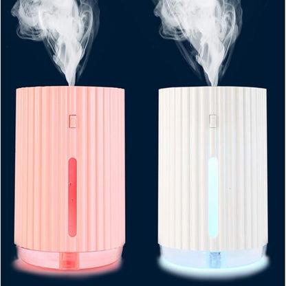 USB Humidifier Mini Mute Home Air Purifier Bedroom Dormitory Student Small Office Desktop Portable Spray Pregnant Baby Aromatherapy Machine Air Humidifier (Color : Pink) (White)