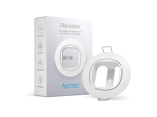 Aeotec Recessor for MultiSensor and TriSensor – Discreet in-Wall Mount for a Seamless Smart Home Look