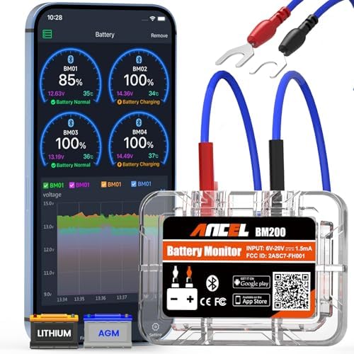 ANCEL BM200-US Car Battery Tester 12V Automotive Battery Monitor Bluetooth