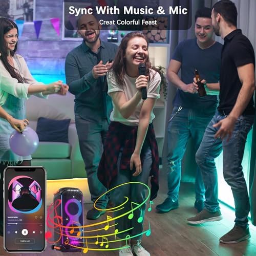 Cozylady RGB Neon Light LED Rope Light,Waterproof Bluetooth APP Remote Control Music Sync Strip Light,24V Flexible DIY Silicone Light for Bedroom Home Indoor Outdoor Decoration(15m/50ft)