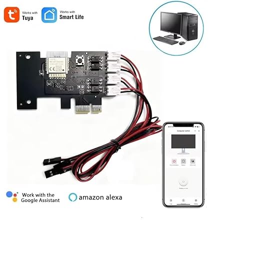 Smart WiFi Remote Desktop On Off Power Switch,Tuya app Remote with Child Lock Timing Function,Compatible with Alexa