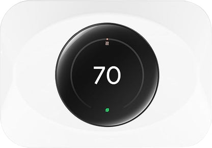 Wall Plate Cover Compatible with Google Nest Learning Thermostat (4th Gen), Practical Trim Kit for Nest Learning Thermostat 4, Snap fit Design, Snap fit Design (White, 1 Pack)