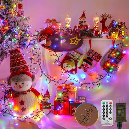 BHCLIGHT 75FT 1500LED Cluster Christmas Lights with Remote, Multicolor