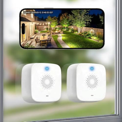 Rraycom 2.5K Window Camera Wireless 2Pack,6S Pre-Roll, Dual-Band 5G/2.4GHz WiFi Indoor Cameras for Home Security, Anti-Glare Color Night Vision, AI Human&Motion Detection, Magnetic No Drill Setup