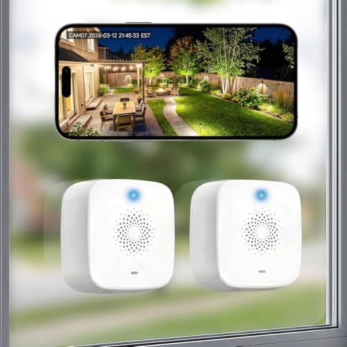 Rraycom 2.5K Window Camera Wireless 2Pack,6S Pre-Roll, Dual-Band 5G/2.4GHz WiFi Indoor Cameras for Home Security, Anti-Glare Color Night Vision, AI Human&Motion Detection, Magnetic No Drill Setup