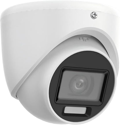 DS-2CE76K0T-LMFS 3K Smart Hybrid Light Turbo HD TVI Camera, Analog BNC coaxial, 4 in 1 (TVI/AHD/CVI/CVBS), IP67 Rated Weatherproof, 2.8mm Wide Angle Lens, Built-in Mic, Only Work with 8MP 4K DVR