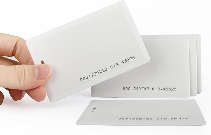 8Pcs RFID Proximity Smart ID Card for Access Control System & Time Attandance EM4100 TK4100 Card-Read only with Slot Hole