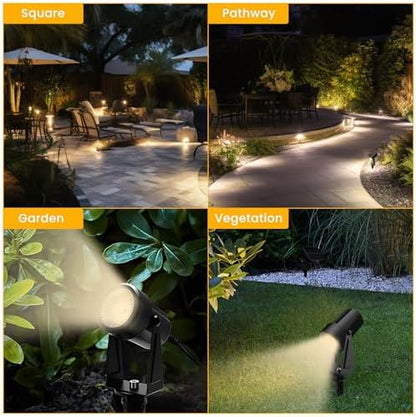 Svater 4 Pack Landscape Lighting Low Voltage IP65 Waterproof 12V Plug in