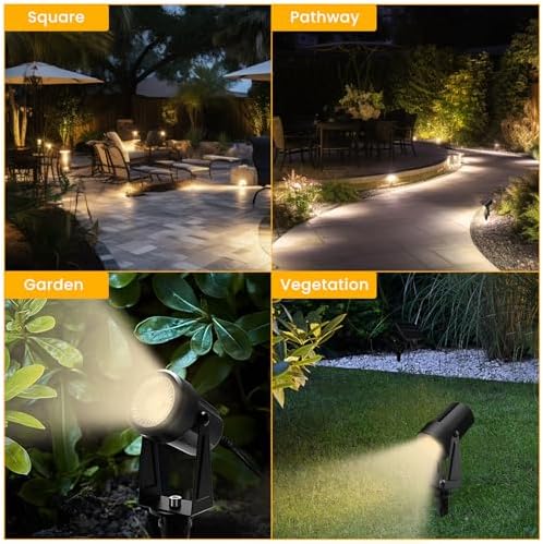 Svater Low Voltage Landscape Lighting 6 Pack, 3W IP65 Waterproof 12V Spot