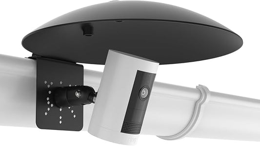 HOLACA Universal Gutter Mount and Sun Rain Shade Cover for All Outdoor Security Camera with 1/4 Screw, Shield Compatible with Ring, Blink, Google Nest, Eufy, Arlo, WYZE, Tapo (Security Camara)