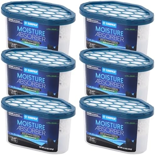 ZARPAX Moisture Absorber Activated Charcoal 6.5 oz - Set of 6