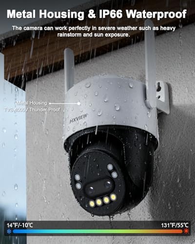 4K PTZ WiFi Security Camera Outdoor, 10X Hybrid Zoom, BU-H500