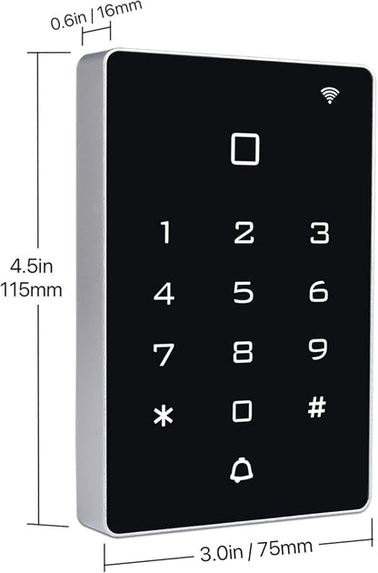 Wireless WiFi Access Control Keypad, Backlight Door Access Control System + 5PCS ID Keychains, Wiegand 26, Password Keypad for House Apartment, TUYA Wireless Entry Security Access Controller