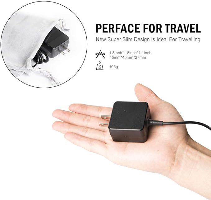 KFD 19V Robotic Vacuum Cleaner Adapter Charger for ECOVACS DEEBOT N79 N79S DN622-DN79,Anker RoboVac 10 T2100,Eufy RoboVac 11 11S 12 15C 30C 35C Pure Clean PUCRC25 Coredy R300 R580 Power Supply Cord