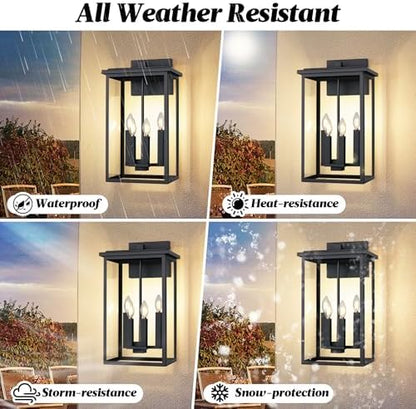 Extra Large Outdoor Wall Lights，Outdoor Light Fixtures Wall Mount 22 in