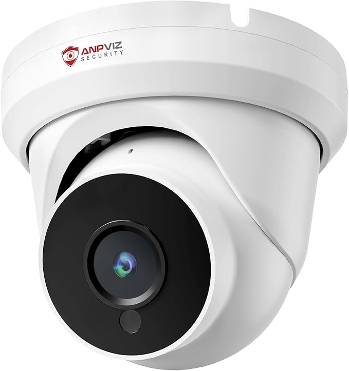 Anpviz 4MP PoE IP Turret Camera with Microphone/Audio, IP Security Camera Outdoor Indoor, Night Vision 50ft, Waterproof IP66, 110° Wide Angle 2.8mm Lens, 24/7 Recording, NDAA, IPC-D3240W-S (U Series)