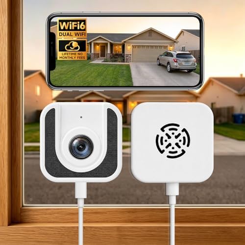 3MP No Drill Window Camera for Indoor & Outdoor Monitoring-1 Pack