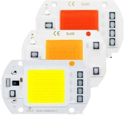 Pack of 1, DIY LED COB Chip Diode AC110V 10W/20W/30W/50W, Full Spectrum Grow Plant Light Smart IC No Need Driver Household Bulbs(Cold White,110V 50w)