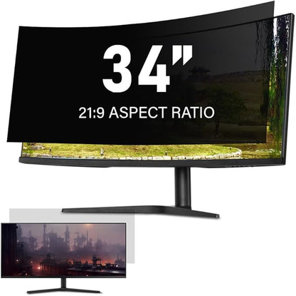 34 Inch Computer Privacy Screen Filter for 21:9 Ultra-Wide Aspect Ratio Widescreen Monitor - Anti Glare Blue Light Filter, Screen Protector - Made in Korea