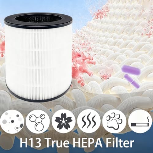 2 Pack AP-T200FL Replacement Filter for HoMedics AP-T200 AP-T2503 Smart Air Purifier, 3-in-1, H13 True HEPA with Activated Carbon and Pre-Filter