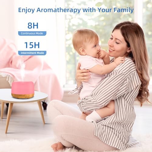 SPLITSKY 300ml Essential Oil Diffuser with Remote and 7-Color LED Light