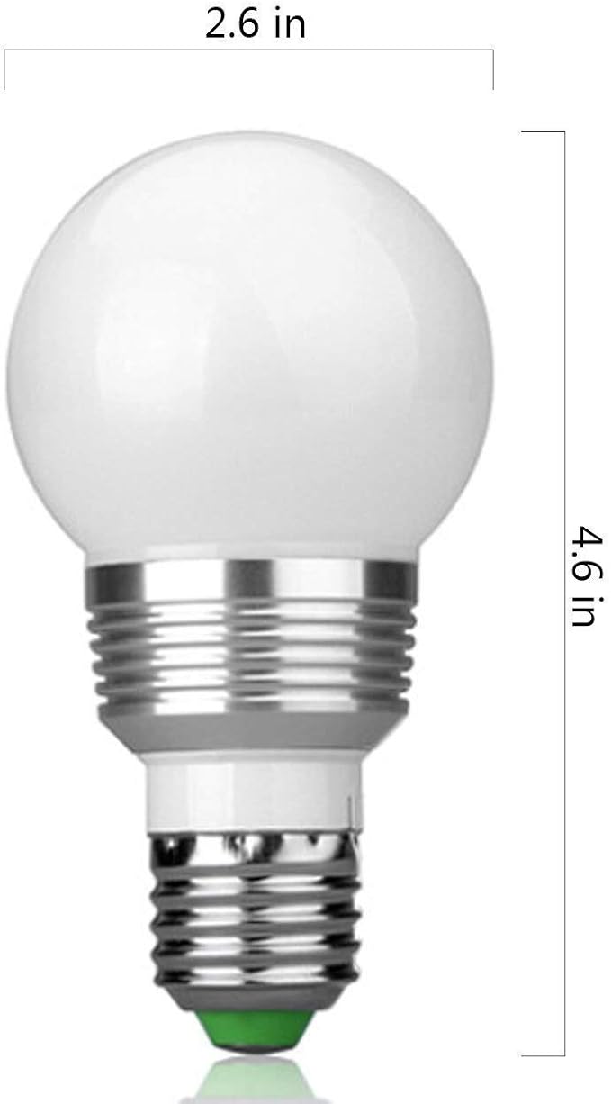 Superdream E27 3W RGB LED Light Bulb 16 Colors Changing Dimmable Multi Color LED Light with IR Remote Control for Home Decoration Bar Party KTV Mood Lighting (2 Pack)